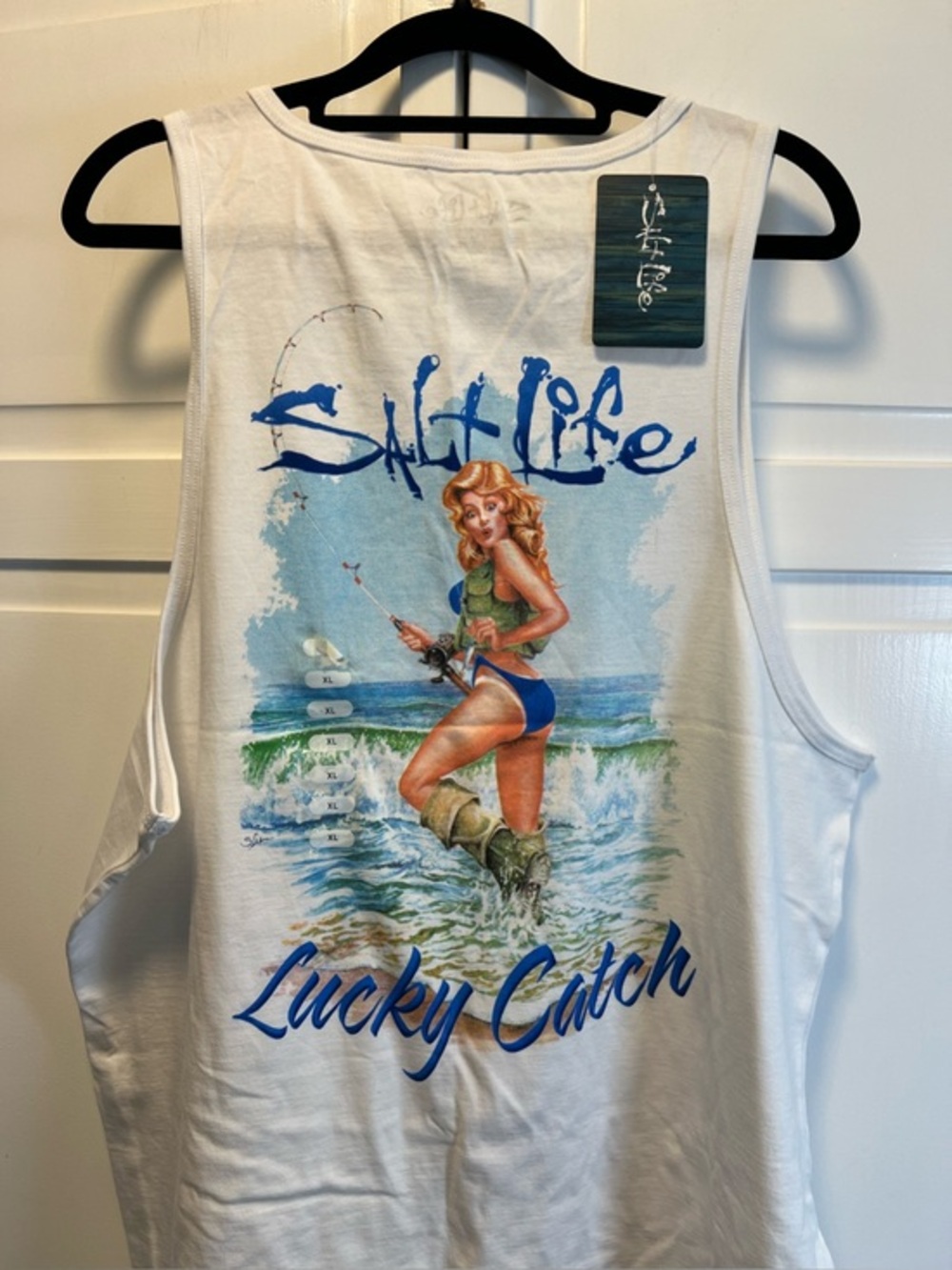 NWT Salt Life Men’s Lucky Catch Tank Top Size XL Multicolor